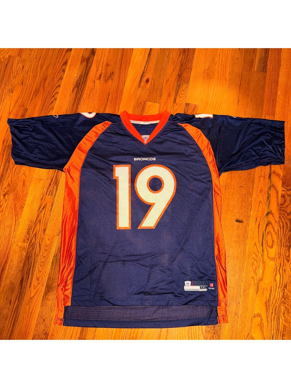 Reebok Denver Broncos Eddie Royal #19 Jersey Men’s XXL 2XL Navy Orange